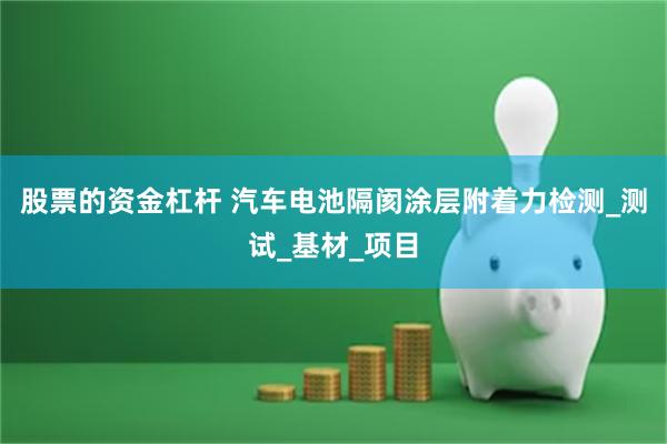 股票的资金杠杆 汽车电池隔阂涂层附着力检测_测试_基材_项目